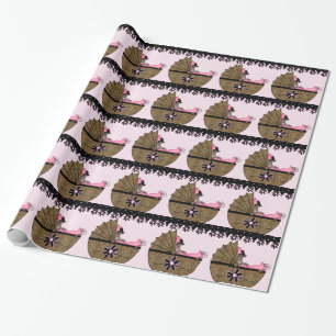 Leopard Baby Shower Wrapping Paper
