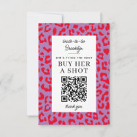 Leopard Bachelorette Party Buy a Shot QR Payment