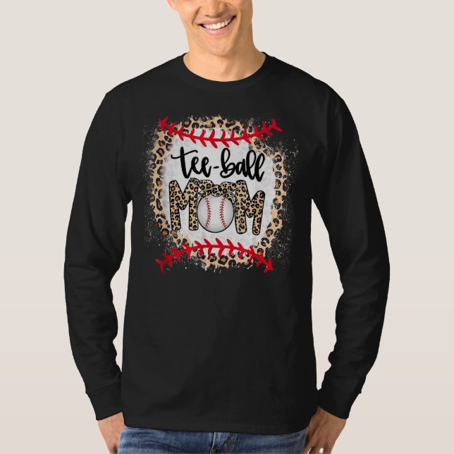 Leopard Ball Mum Mother's Day Teeball Mum T-Shirt (Front)