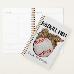 Leopard Bandanna Baseball Mum  Planner