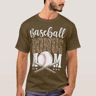 Leopard Baseball Bonus Mum Stepmother Mother's Day T-Shirt