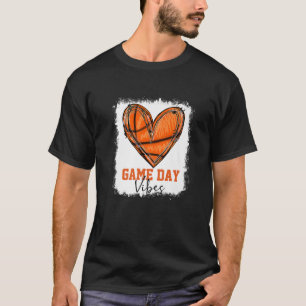 Leopard Basketball Game Day Vibes Basketball Mom M T-Shirt