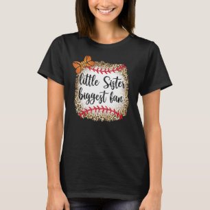Leopard Basketball Little Sister Biggest Fan Game  T-Shirt