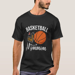 Leopard Basketball Mommom Life Mother s Day Mommom T-Shirt