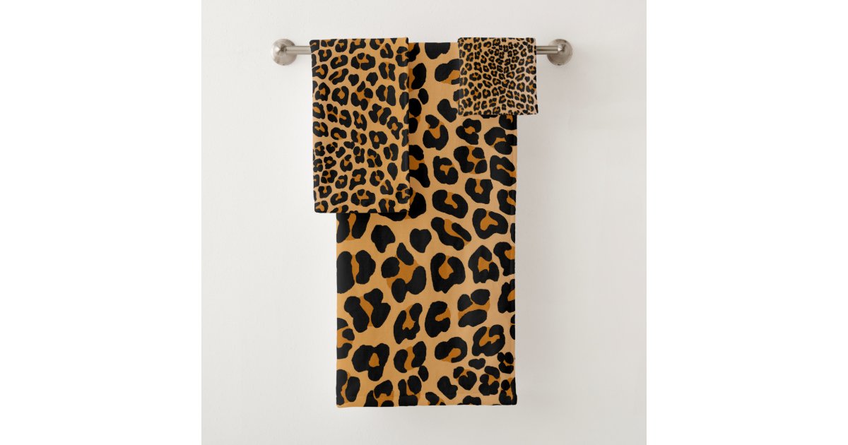 Leopard Bath Towel Set Zazzle
