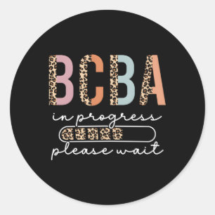Leopard Behavior Analyst Bcba In Progress In Train Classic Round Sticker
