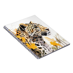 Leopard Between Yellow Flowers Notebook  
