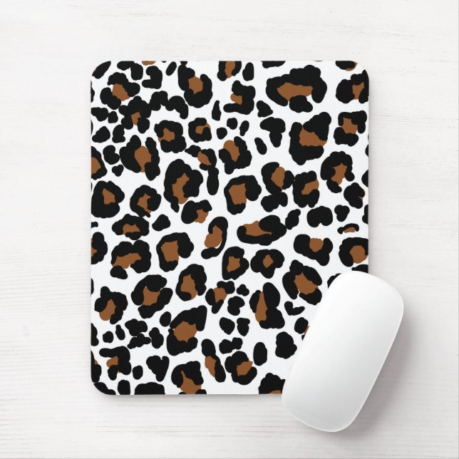 Leopard Big Cat Fur Pattern Print  Mouse Mat (With Mouse)