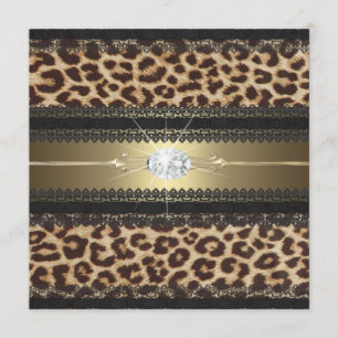 Leopard Birthday Party invitation