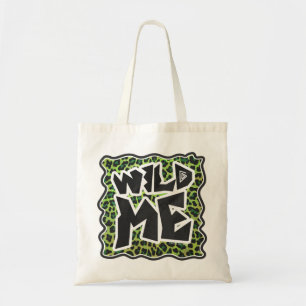 Leopard Black and Green Print Tote Bag
