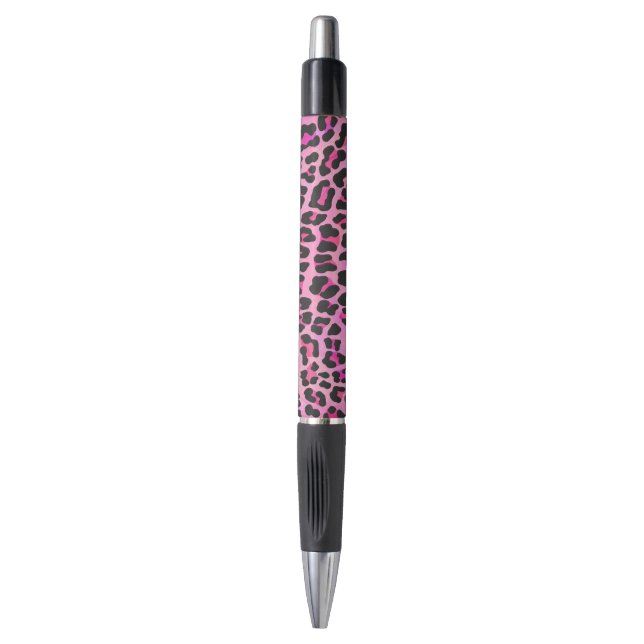 Leopard Black and Hot Pink Print (Front Vertical)