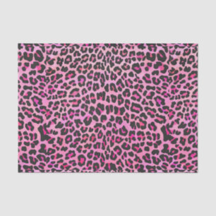 Leopard Black and Hot Pink Print Tissue Paper