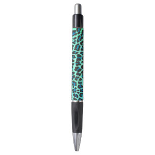 Leopard Black and Teal Print