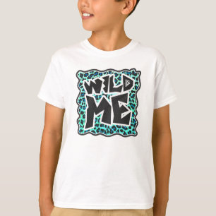 Leopard Black and Teal Print T-Shirt
