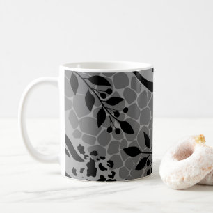 Leopard black and white coffee mug