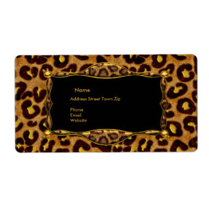 Leopard Black Gold Label Address