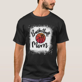 Leopard Bleached Basketball Mom Game Day Gift T-Shirt