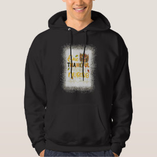 Leopard Bleached One Thankful Dialysis Nurse Turke Hoodie