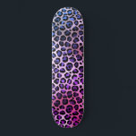 LEOPARD BLUE PURPLE Skateboard Deck<br><div class="desc">Leopard inspired skateboard custom</div>