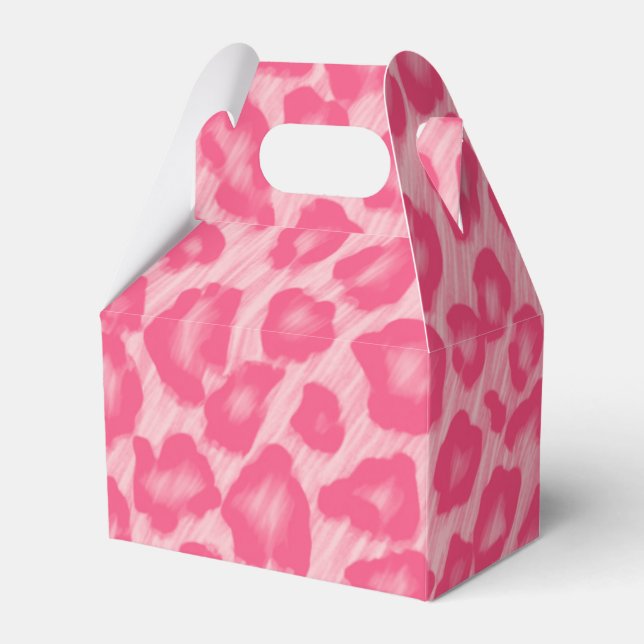 Leopard Blush  Favour Box (Front Side)