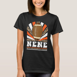 Leopard Boho Vintage Football Nene Football Game T-Shirt