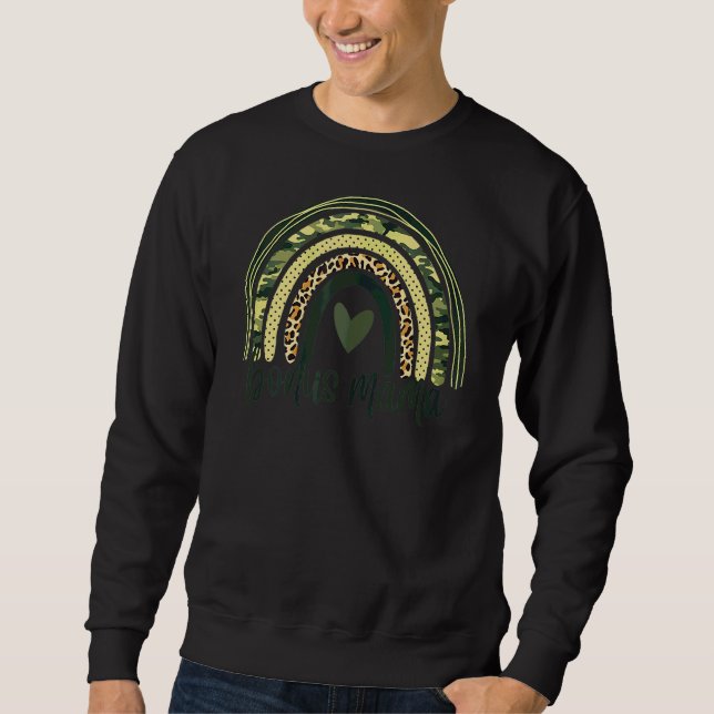 Leopard Bonus Mama Rainbow  Step Mum Sweatshirt (Front)