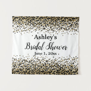 Leopard Bridal Shower Backdrop Photo Booth Prop Tapestry