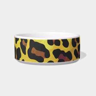 Leopard Brown and Yellow Print Bowl