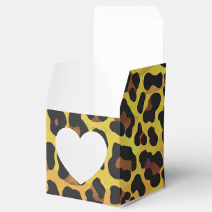 Leopard Brown and Yellow Print Favour Box
