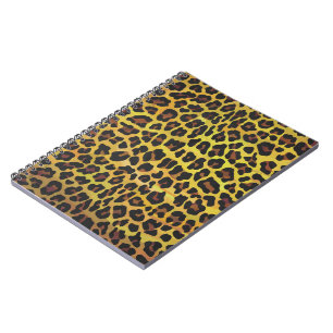 Leopard Brown and Yellow Print Notebook