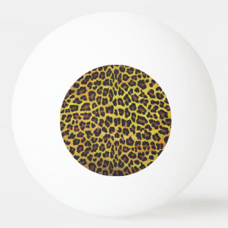 Leopard Brown and Yellow Print Ping Pong Ball