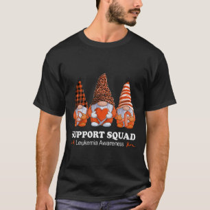 Leopard Buffalo Plaid Gnome Support Squad Leukaemi T-Shirt