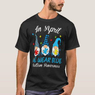 Leopard Buffalo Plaid Three Gnomes Holding Blue Pu T-Shirt