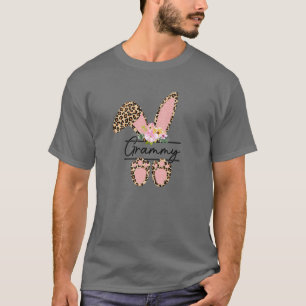 Leopard Bunny Grandma Bunny Family Matching Easter T-Shirt