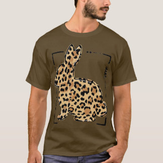 Leopard Bunny Rabbit Easter Day Palm Sunday Girls  T-Shirt