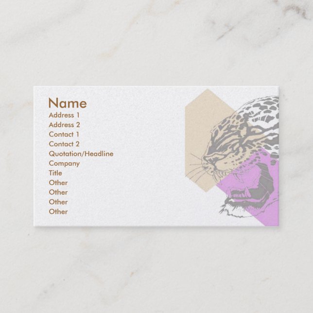Leopard Business Card (Front)