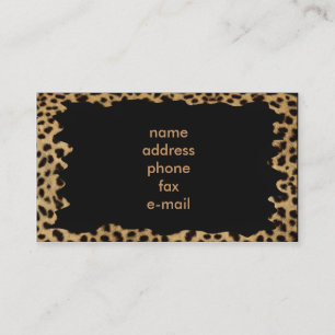 leopard business card