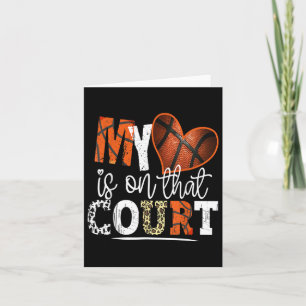 Leopard Bysketbyll Mum My Heart Is On That Court B Card