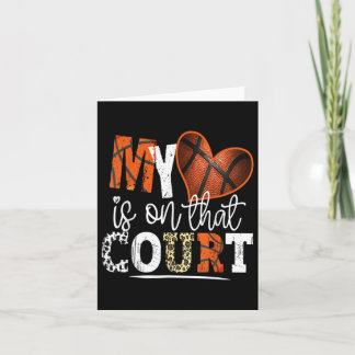 Leopard Bysketbyll Mum My Heart Is On That Court B Card
