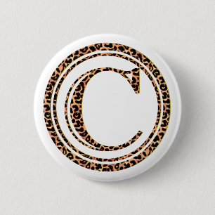 leopard C 6 Cm Round Badge