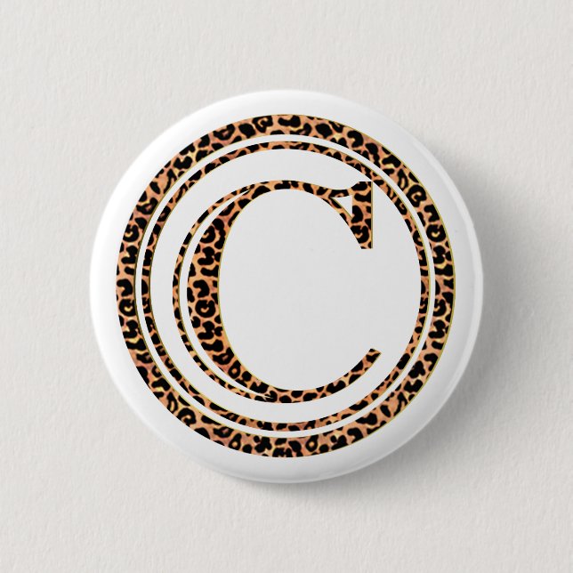 leopard C 6 Cm Round Badge (Front)