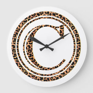 leopard C Large Clock