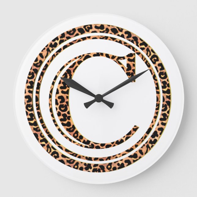 leopard C Large Clock (Front)