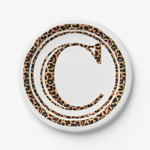 leopard C Paper Plate