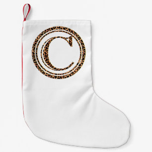 leopard C Small Christmas Stocking