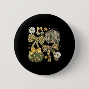 Leopard Camo Coquette Bow Pumpkin Thanksgiving Rus 6 Cm Round Badge
