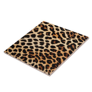 Leopard Cat Animal Print Trendy Collection Tile