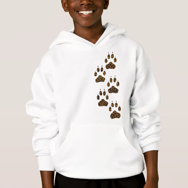Leopard cat claw tracks asymmetrical feline  (Front)