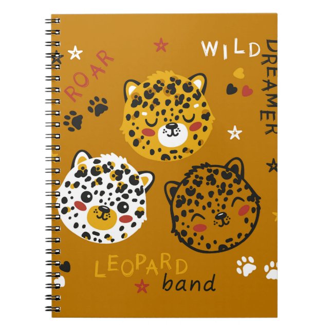 Leopard Cat: Cute Tee Drawing Notebook (Front)