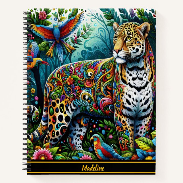 Leopard Charm: Wild Jungle Surroundings Notebook (Front)